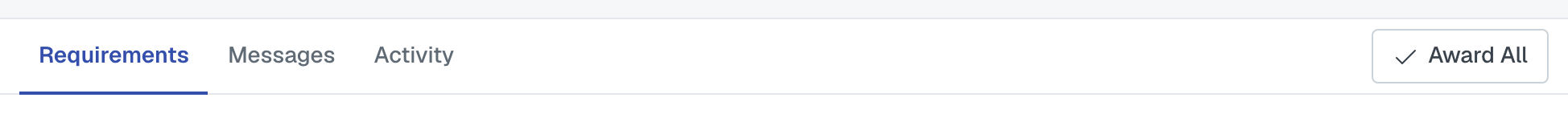 The Award All button at the right-hand end of the Requirements tab row