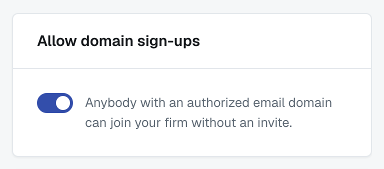 Allow domain sign-ups
