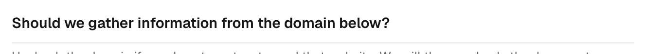 The domain question