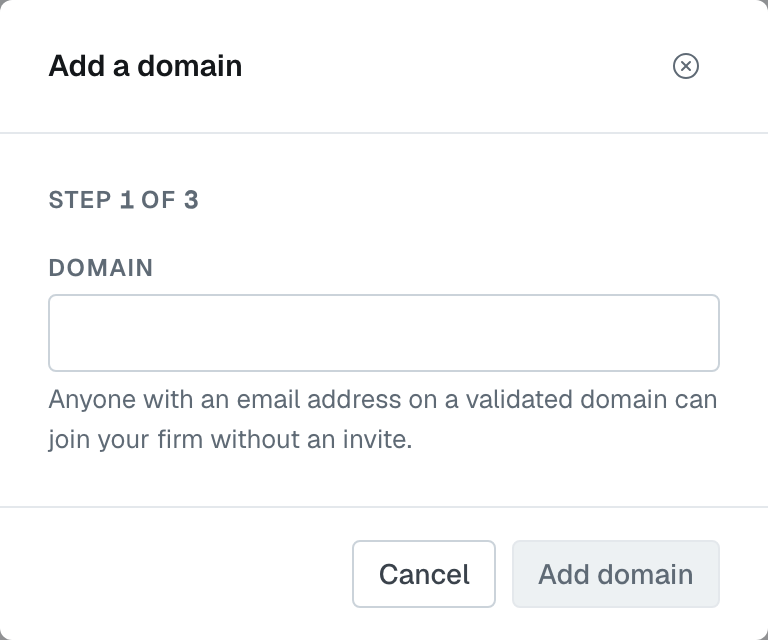 Adding a domain